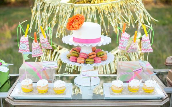 Neon bridal shower