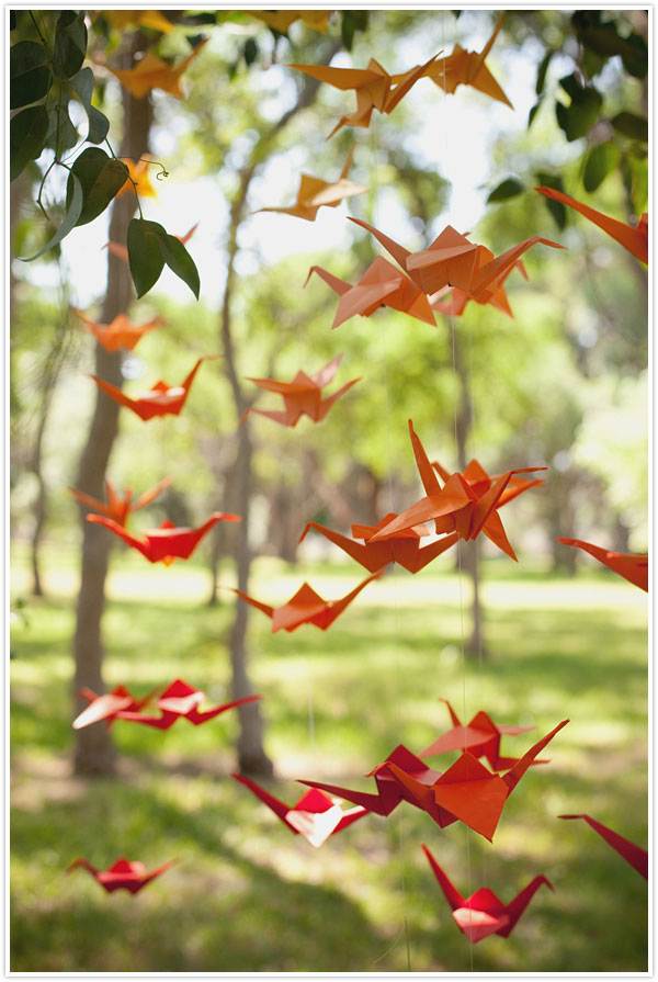 Ombre crane garland DIY project