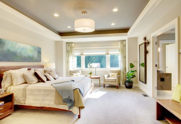 Simple and stylish tray ceiling design is perfect for every contemporary home