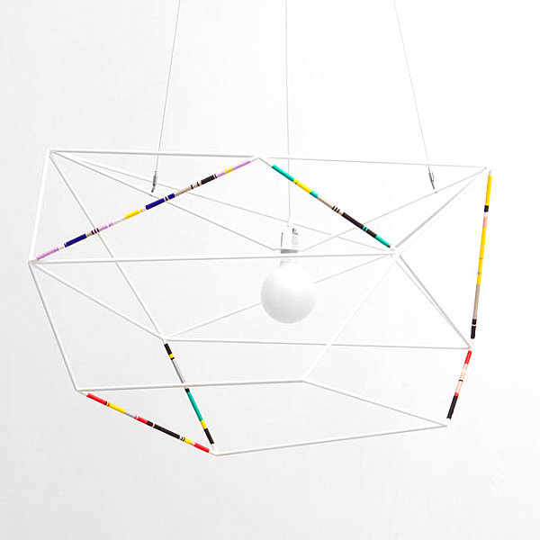 Threaded angular pendant light