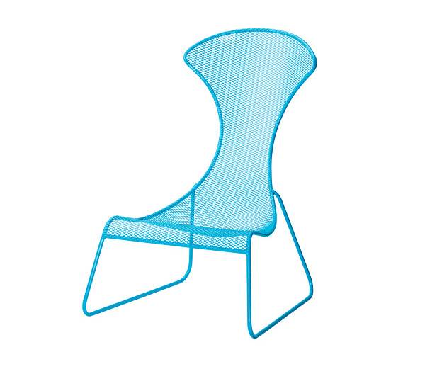 Vibrant blue outdoor chair