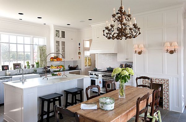 beautiful white traditional kitchen design