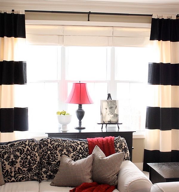 Creative Black And White Patterned Curtain Ideas