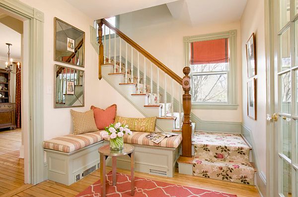 colorful and bright foyer design