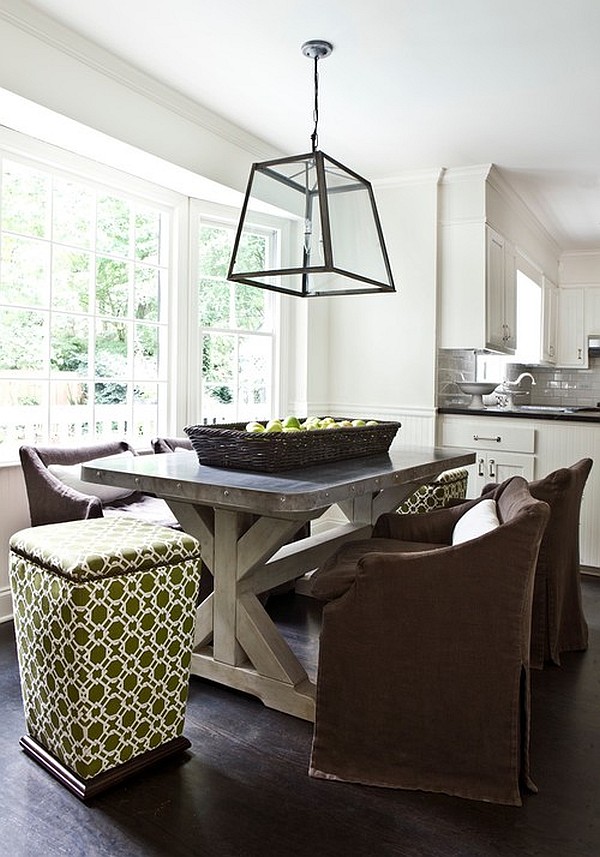 Modern dining table in the kitchen