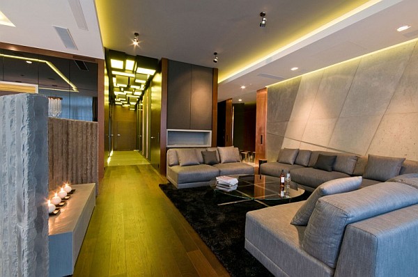 modern living room in Poland