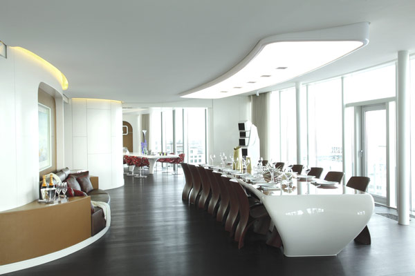 penthouse stylish dining table