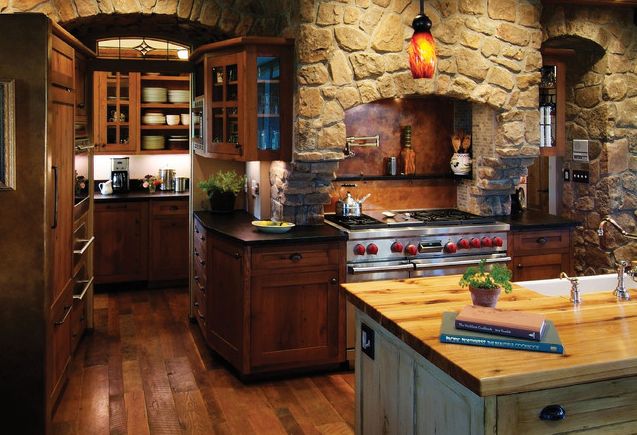 rustic kitchen design with a rugged feel