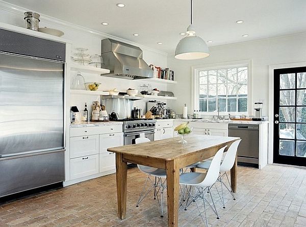 Simple wooden kitchen table