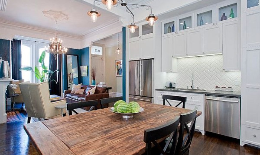 wooden kitchen desk