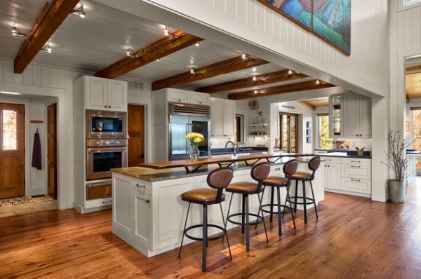 Airy and spacious kitchen with ergonomic modern design