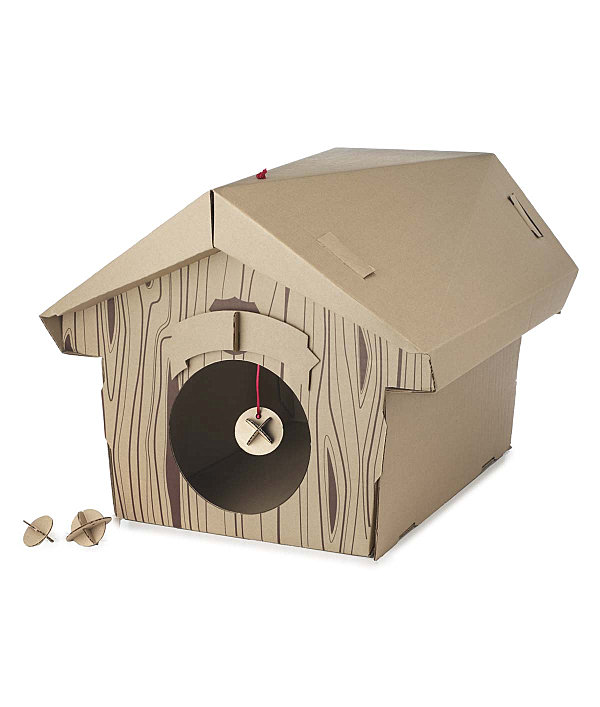 Cardboard cat house