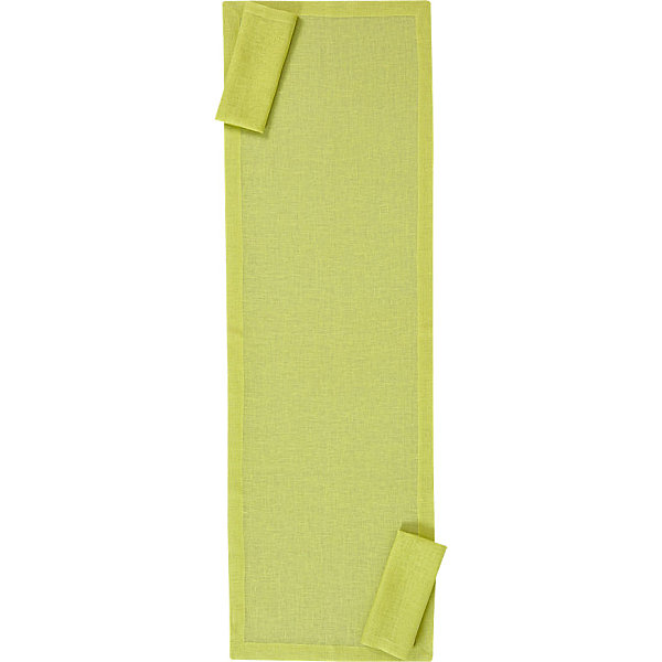 Chartreuse linen placemat and napkins