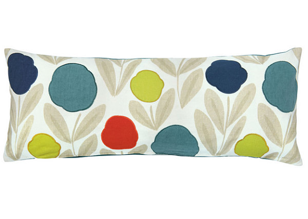 Coloful floral throw pillow