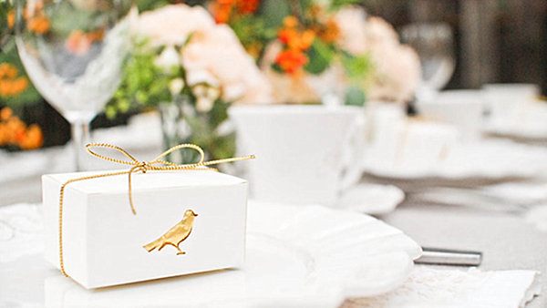 DIY bird favor boxes