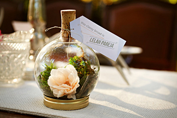 DIY terrarium wedding favor idea