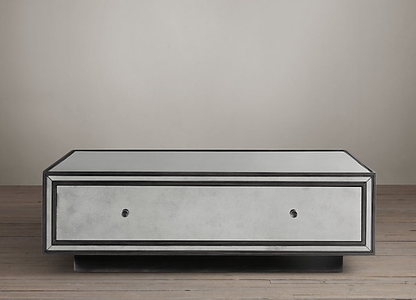 Deco-style mirrored coffee table