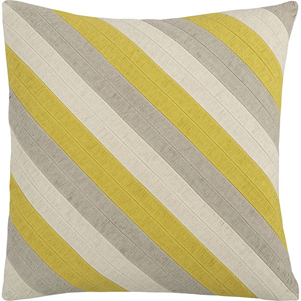 Diagonal striped pillow