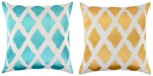 Diamond ikat pillows from Z Gallerie