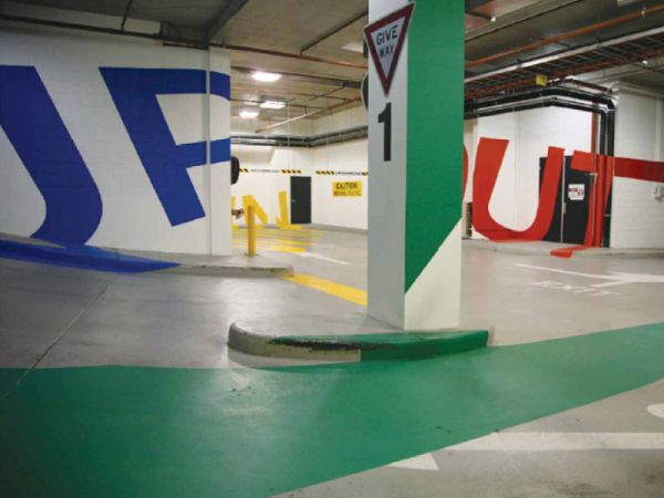 Eureka Car Park- color coded interiors