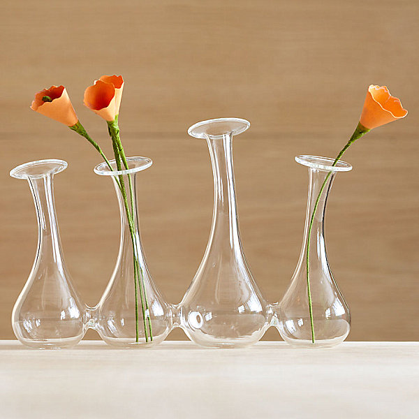 Glass bud vase system