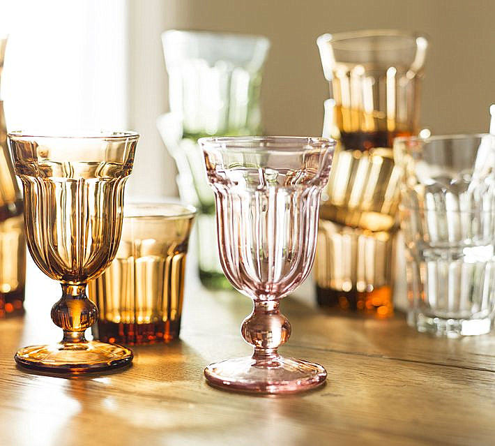 Glassware in warm tones