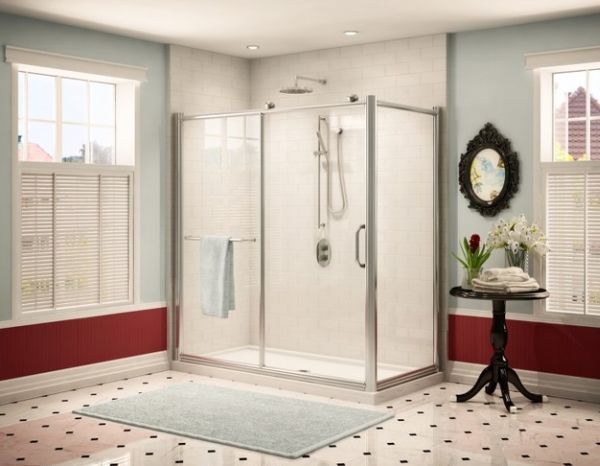 Gorgeous shower area promises a spa-like atmosphere at home