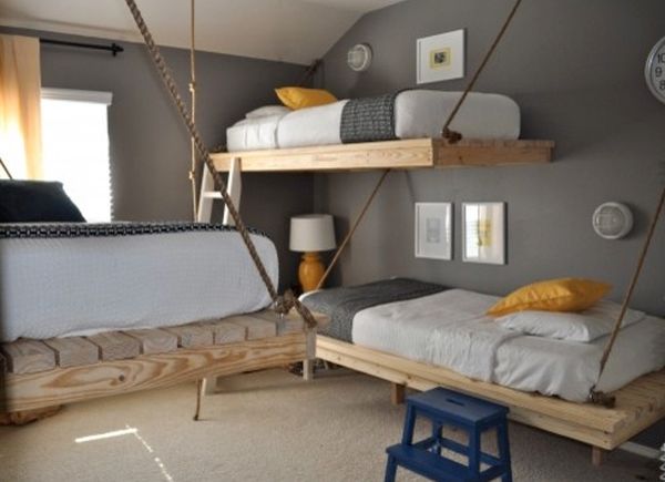 Hanging bed design ideal for kid's bedroom