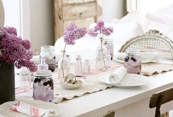 Lavender table setting