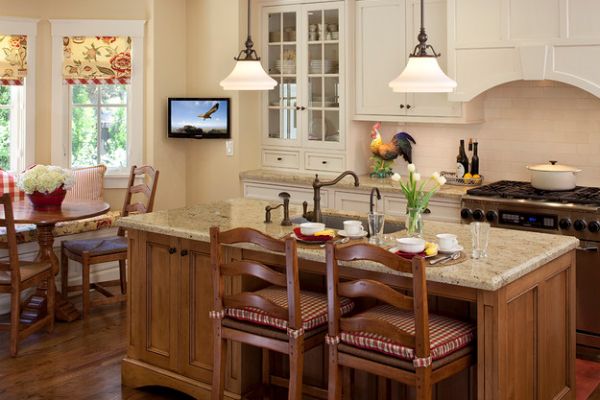 Lovely pendant lights for a small kitchen island