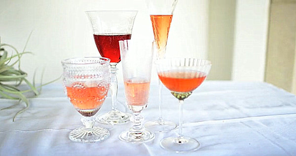 Mix and match glassware for colorful spring entertaining