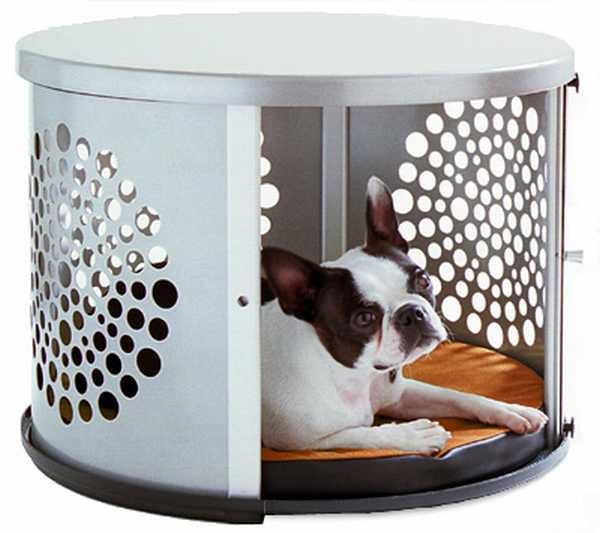 Modern metal doghouse