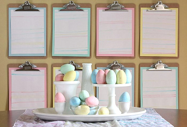 Pastel Easter egg centerpiece