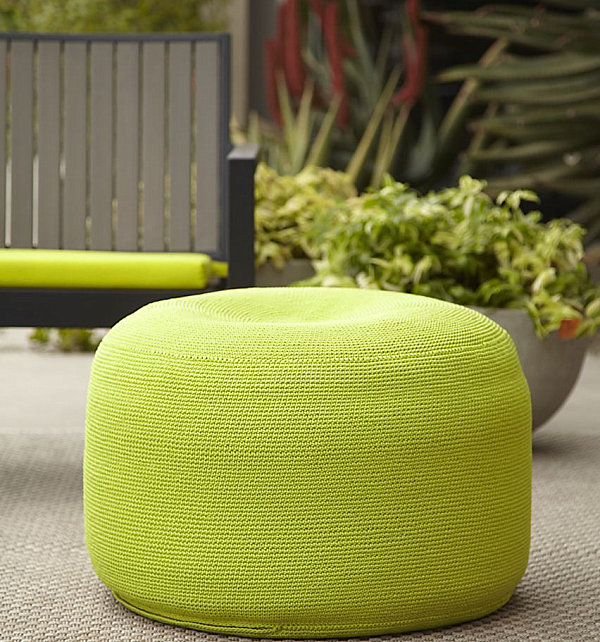 Pouf seating for the garden