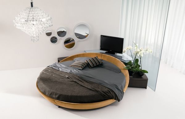 Simple and elegant way to use the circle bed in a modern home