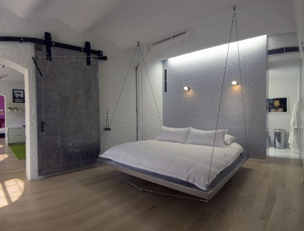 Sleek modern hanging bed perfect for the contemporary home