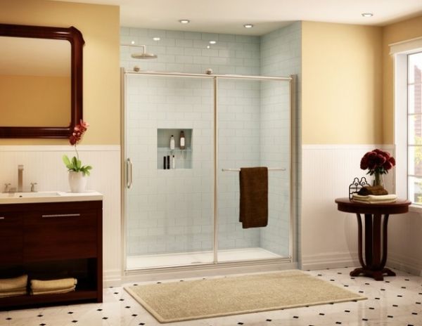 Smart shower enclosure with sliding doors ideal for small bathrooms