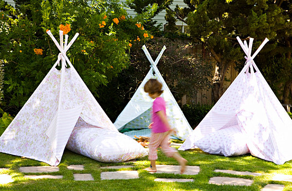 Teepee tents for a child's birthday party