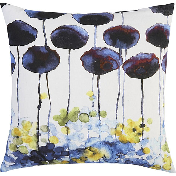 Watercolor-style spring pillow