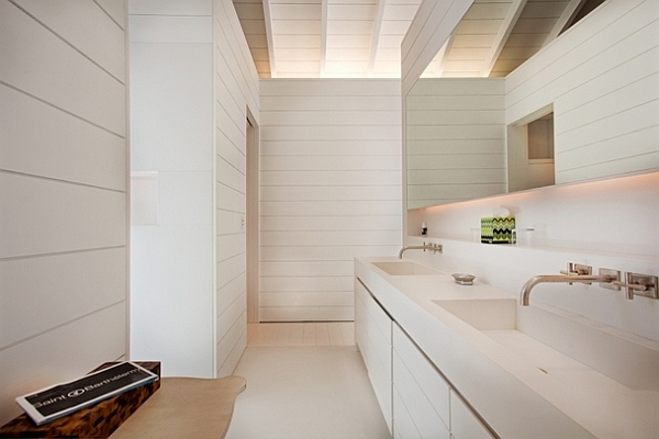 all white beach villa - bathroom design