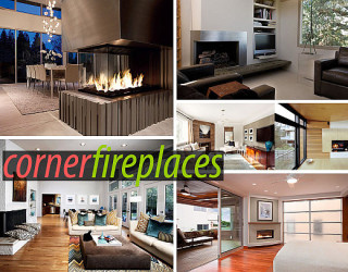 Sleek Corner Fireplaces with Modern Flair