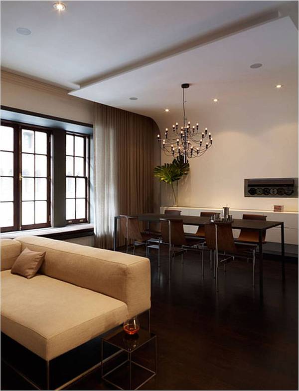 elegant dream living room with dark floors
