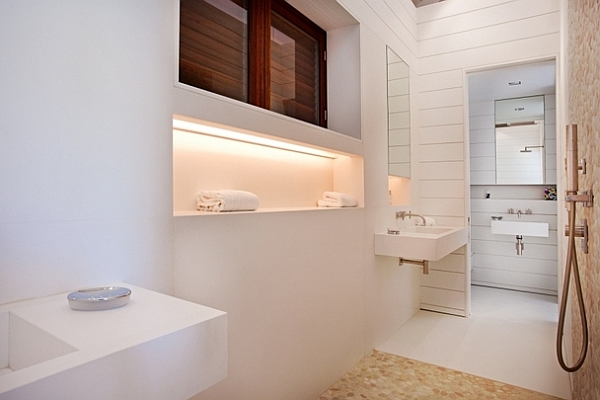 fancy all white bathroom