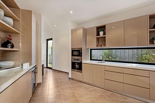 kitchen design in cappuccino shades