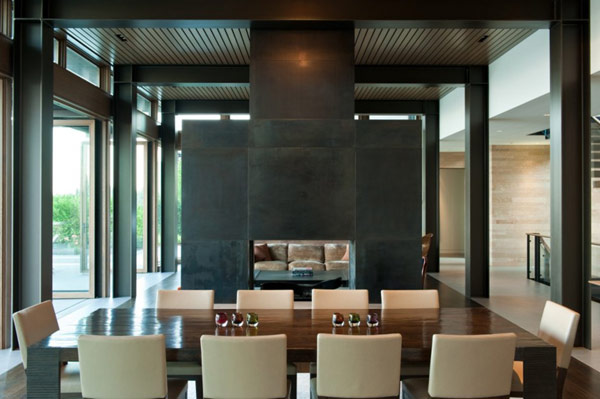 modern dining area