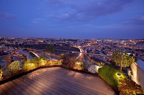 outdoor terrace garden lighting