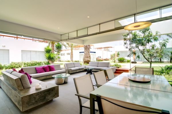 stylish living room with detachable windows - Lima, Peru