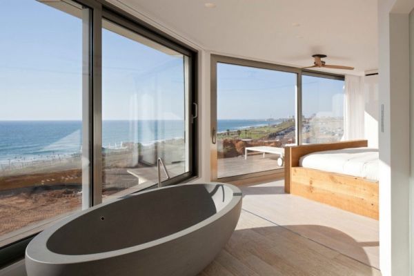 Bedroom with ocean views