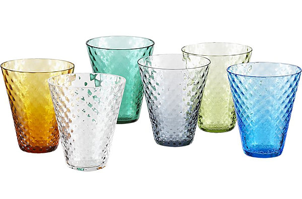 Colorful cordial glasses