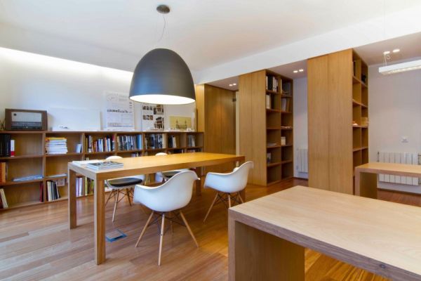 Cool pendant lighting adds to the natural light